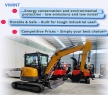 Mini Excavator EPA Euro 5 Kubota Engine 3.5Ton 3500kg Hydraulic Farm Small Excavator SY35U for  Crawler Small Digger Farm