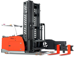 1.2 Ton Stand on Electric Forklift Stacker Warehouse Equipment 3-Way with 3m-10m Height High Level Picking for Warehouses