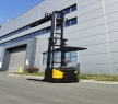 3m Electric Pallet Stacker with Adjustable Lifting Forks Walking Stand-On Type Truck