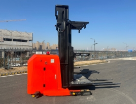High Efficiency 1 Ton Electric Forklifts 3 Meters Red Standing Order Picker for High Stuff Picking and Stacking
