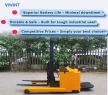 New Models 1.5 2.0 2.5Ton Lightweight Stand Counterbalanced Pallet Stacker Truck Electric Forklift
